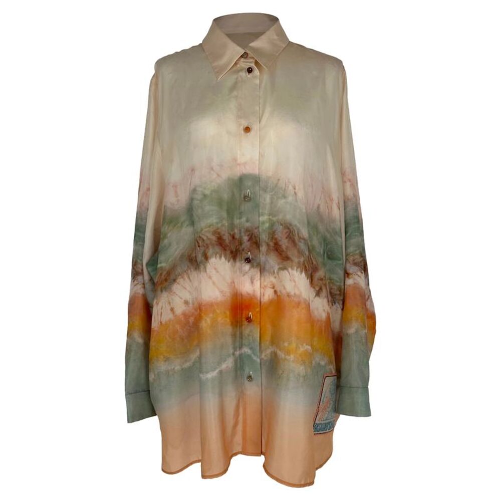 Zimmermann Daylight Relaxed Shirt in Multicolor Silk